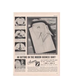 Shirtcraft Airman Model Z Men Shirt Magazine Advertisement 1950s Vintage Fashion
